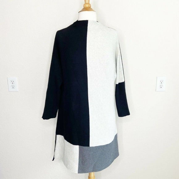 Multiples Color Blocked Mock Neck Sweater Dress - Picture 1 of 7